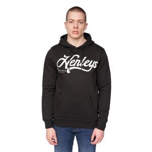 Henleys Mens Scripthen Hoodie / Black